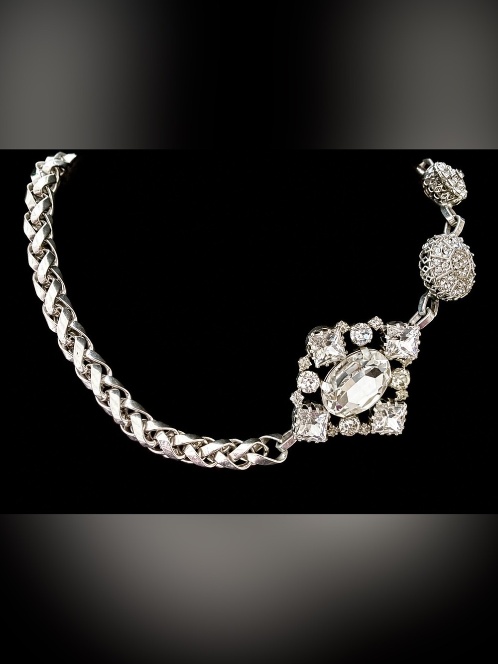 Otazu Statement Swarovski Crystal Necklace, NWOT